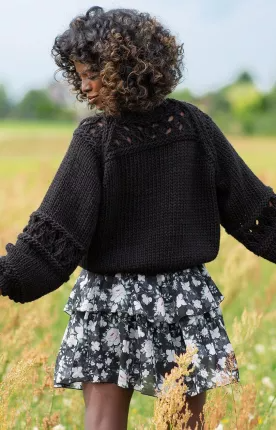 Tobulas , gerų siūlų stilingas megztinis juodos spalvos