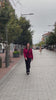 Womens leisure set with wide-leg trousers and elastic waistband, paired with a comfortable zip-up sweatshirt with patch pockets. Available in multiple color combinations (bordo + black, cappuccino + brown, khaki + black). Perfect for everyday wear or travel. Handmade in Lithuania, sizes 36–52.